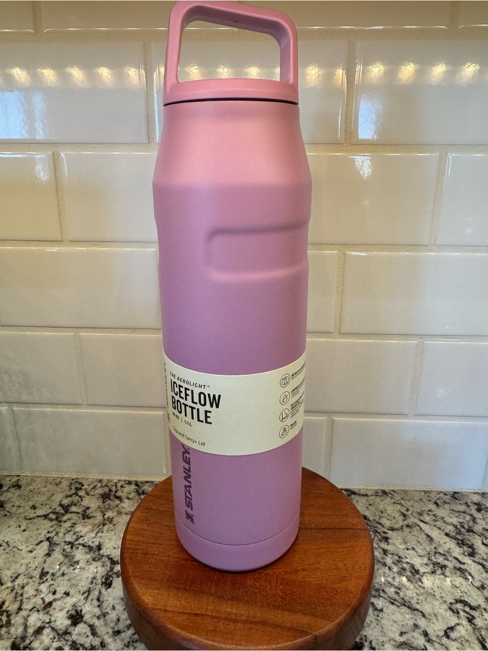Stanley Lilac Pink IceFlow Insulated Bottle with Wide Handle